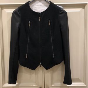 Bcbg Black fitted motorcycle jacket